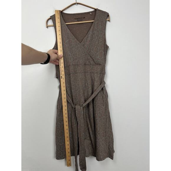 Toad & Co Cue Wrap Dress Women’s Medium Brown Sleeveless Organic Cotton TENCEL - Picture 8 of 10